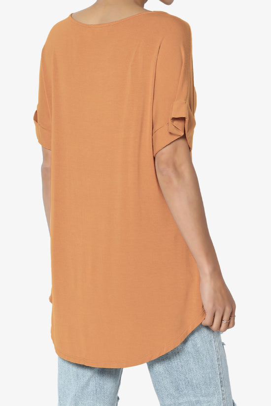 Tracey Wide V-Neck Jersey Top PLUS