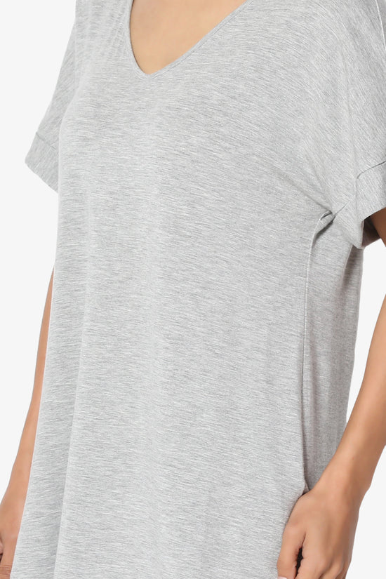 Tracey Wide V-Neck Jersey Top