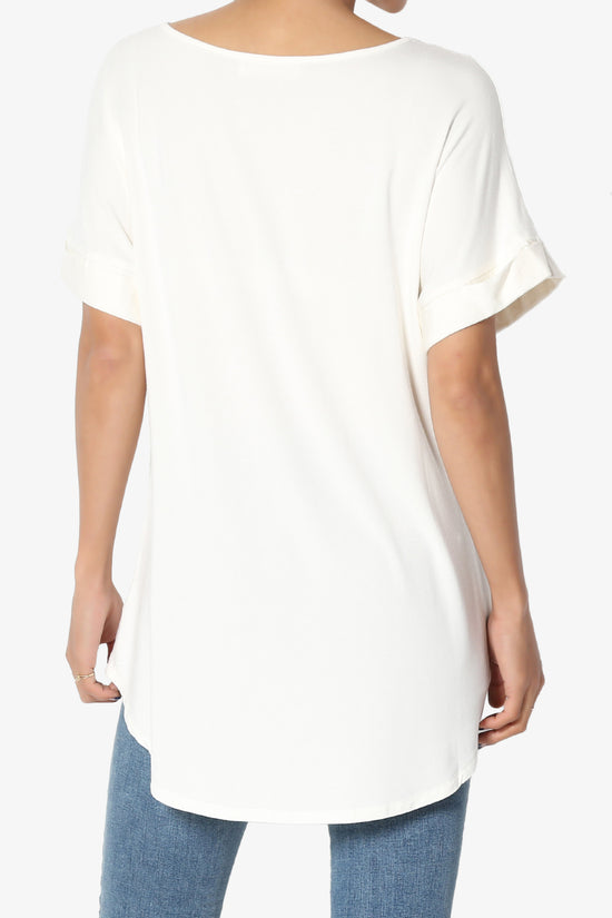 Tracey Wide V-Neck Jersey Top PLUS