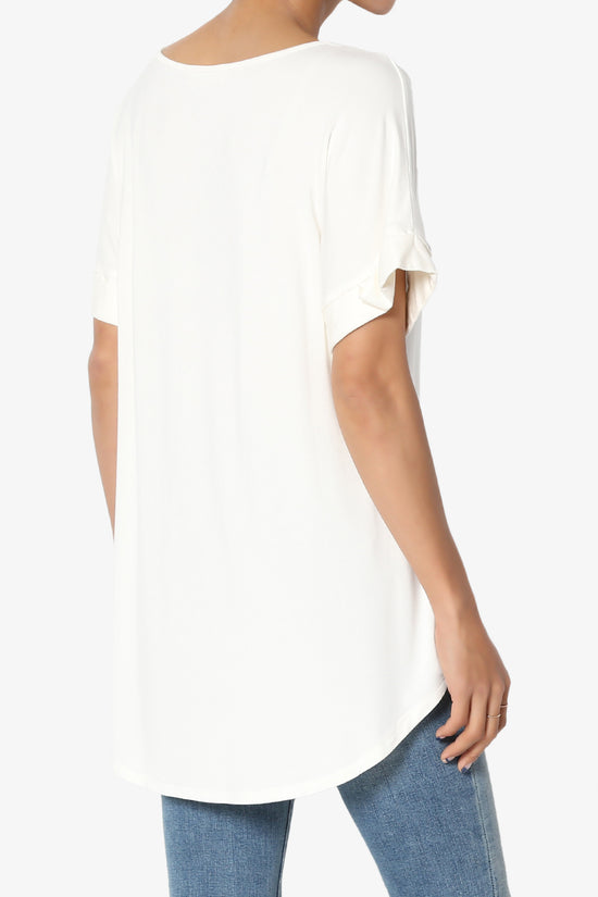 Tracey Wide V-Neck Jersey Top PLUS