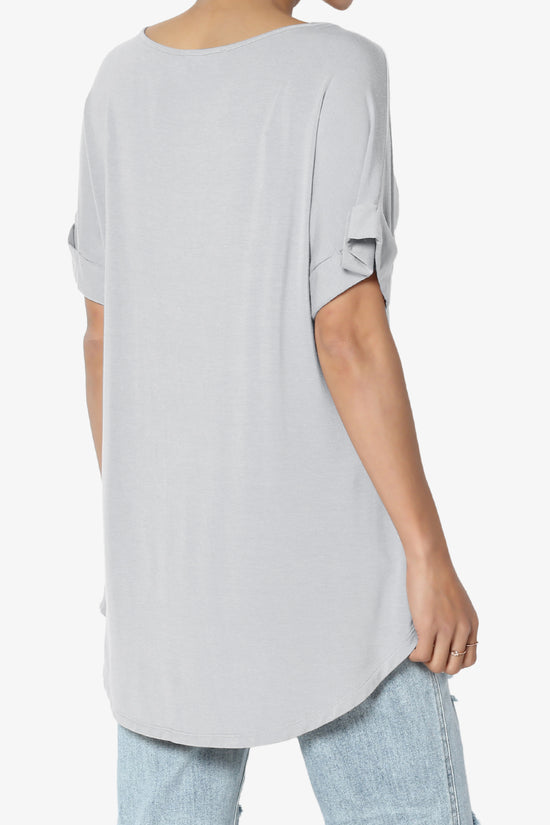 Tracey Wide V-Neck Jersey Top MORE COLORS