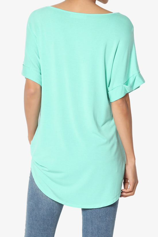 Tracey Wide V-Neck Jersey Top PLUS