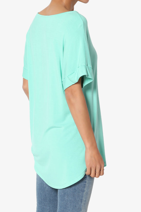 Tracey Wide V-Neck Jersey Top MORE COLORS