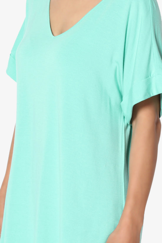 Tracey Wide V-Neck Jersey Top MORE COLORS