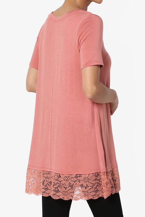 Nason Short Sleeve Lace Hem Tunic ASH ROSE_4
