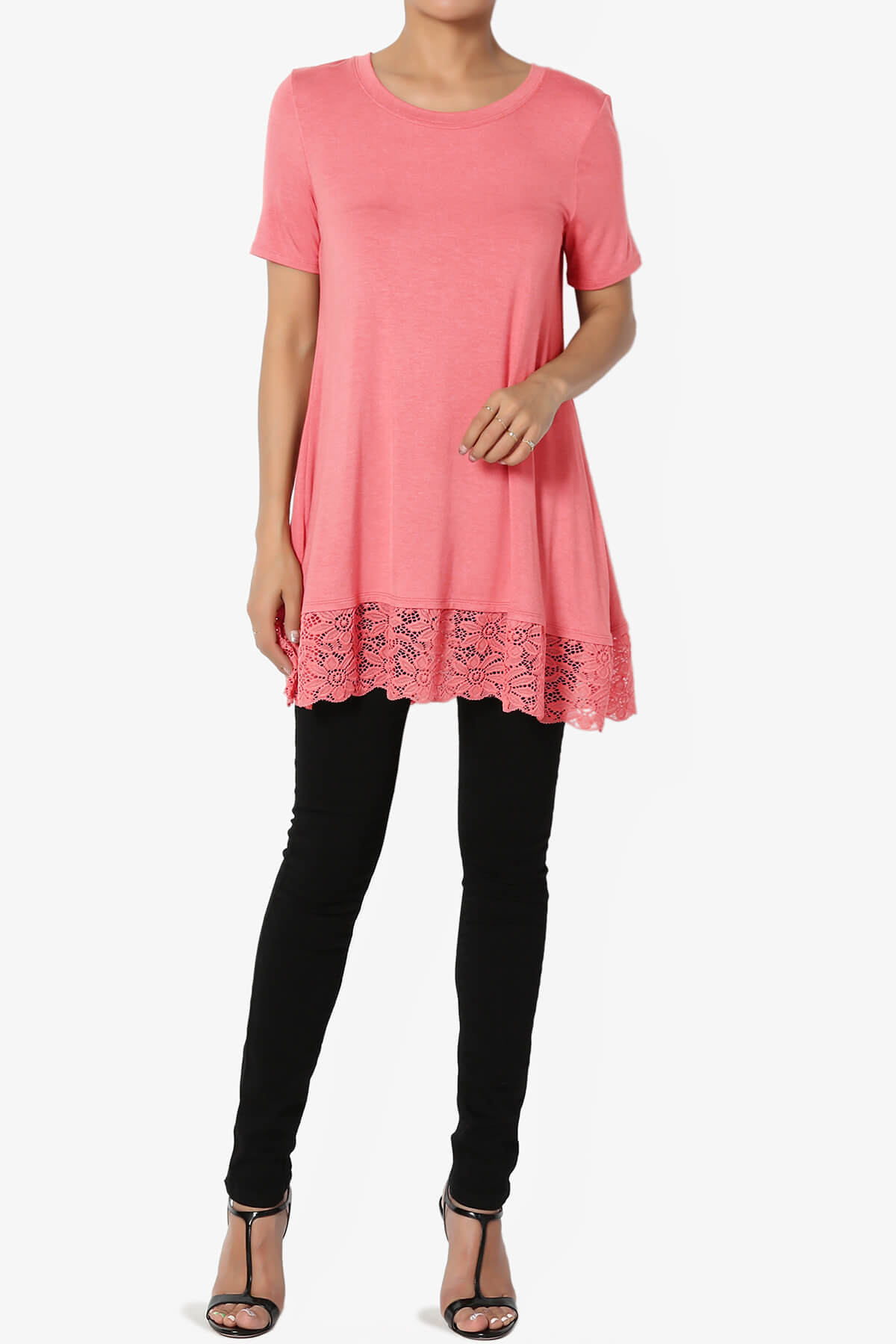 Nason Short Sleeve Lace Hem Tunic DESERT ROSE_6