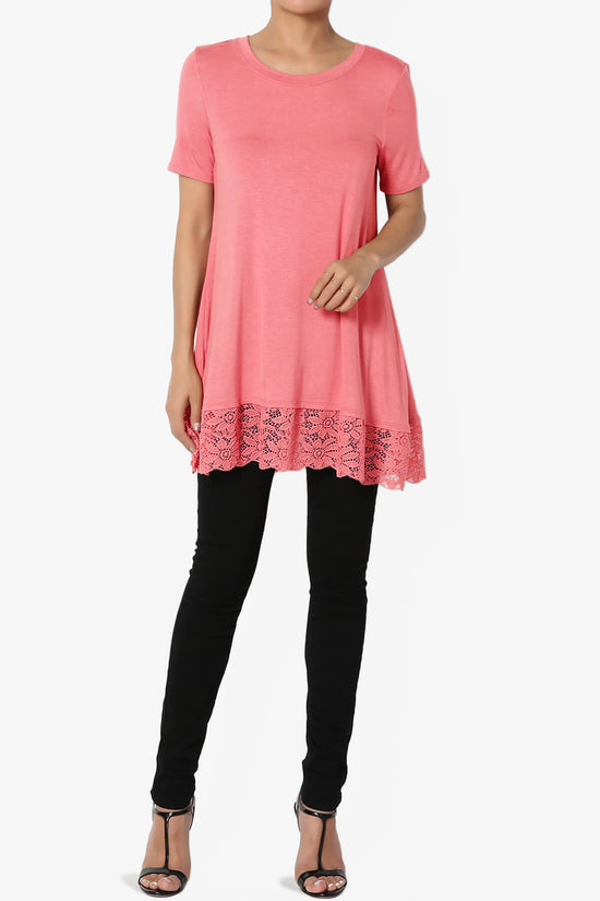 Nason Short Sleeve Lace Hem Tunic DESERT ROSE_6