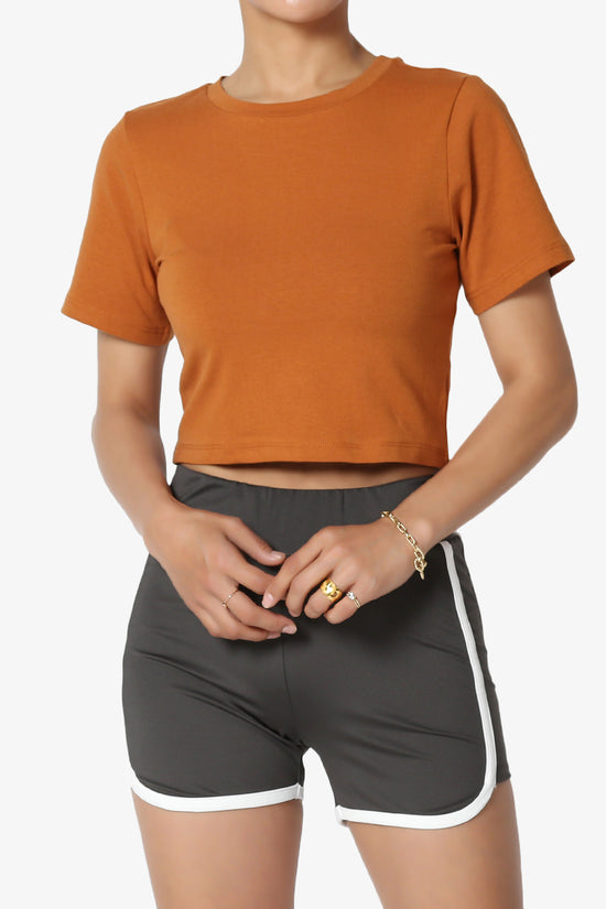 Moore Crew Neck Cotton Crop Tee