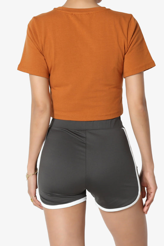 Moore Crew Neck Cotton Crop Tee