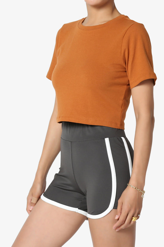 Moore Crew Neck Cotton Crop Tee