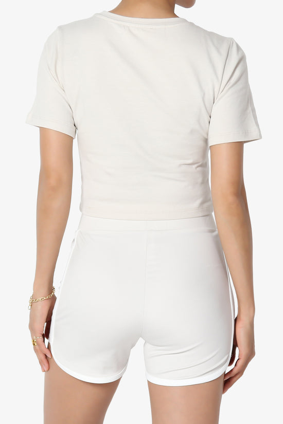 Moore Crew Neck Cotton Crop Tee