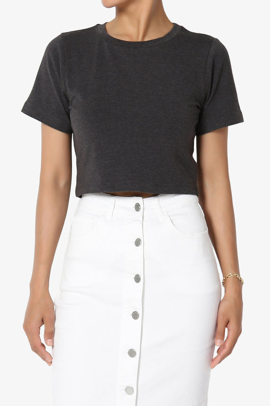 Moore Crew Neck Cotton Crop Tee