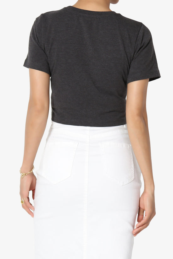 Moore Crew Neck Cotton Crop Tee