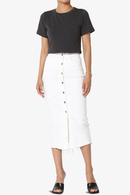 Moore Crew Neck Cotton Crop Tee