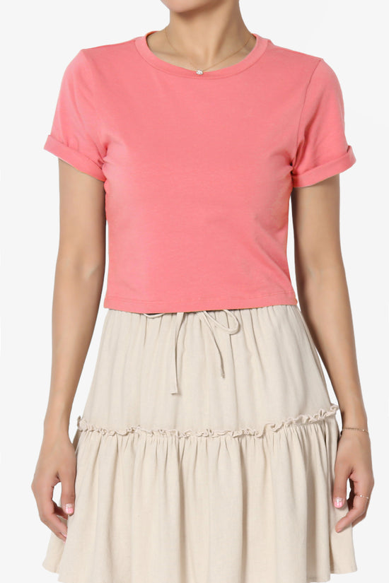 Moore Crew Neck Cotton Crop Tee