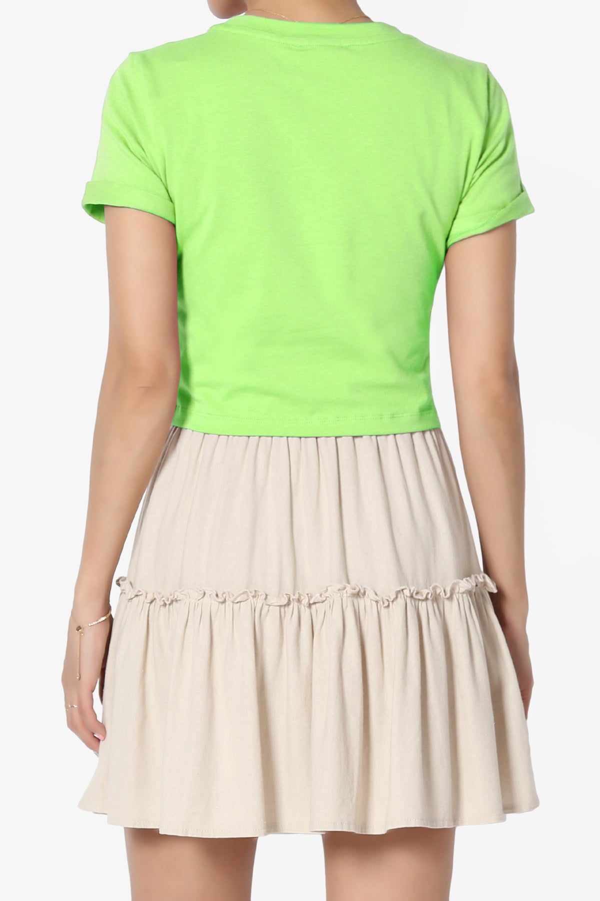 Moore Crew Neck Cotton Crop Tee