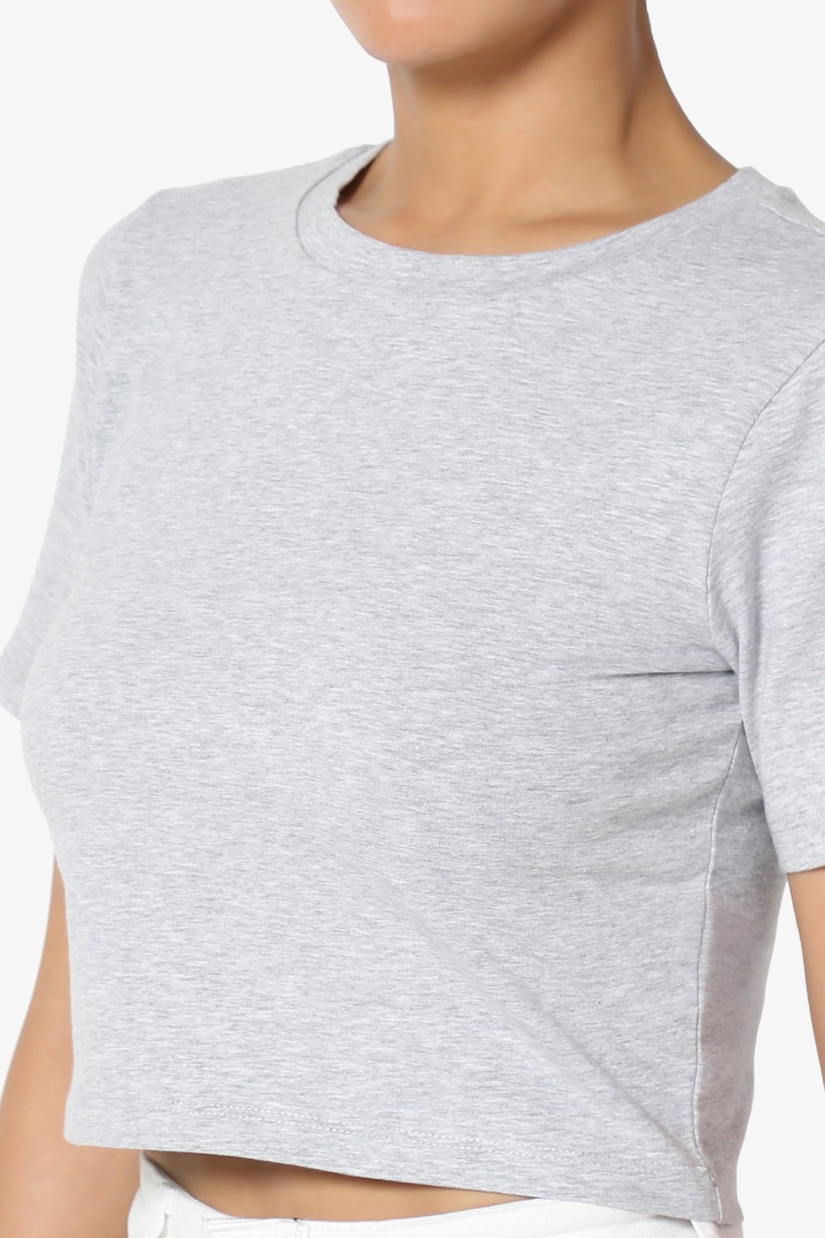 Moore Crew Neck Cotton Crop Tee