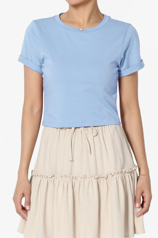 Moore Crew Neck Cotton Crop Tee