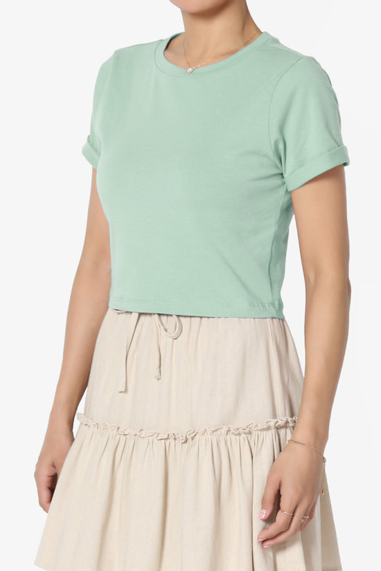 Moore Crew Neck Cotton Crop Tee