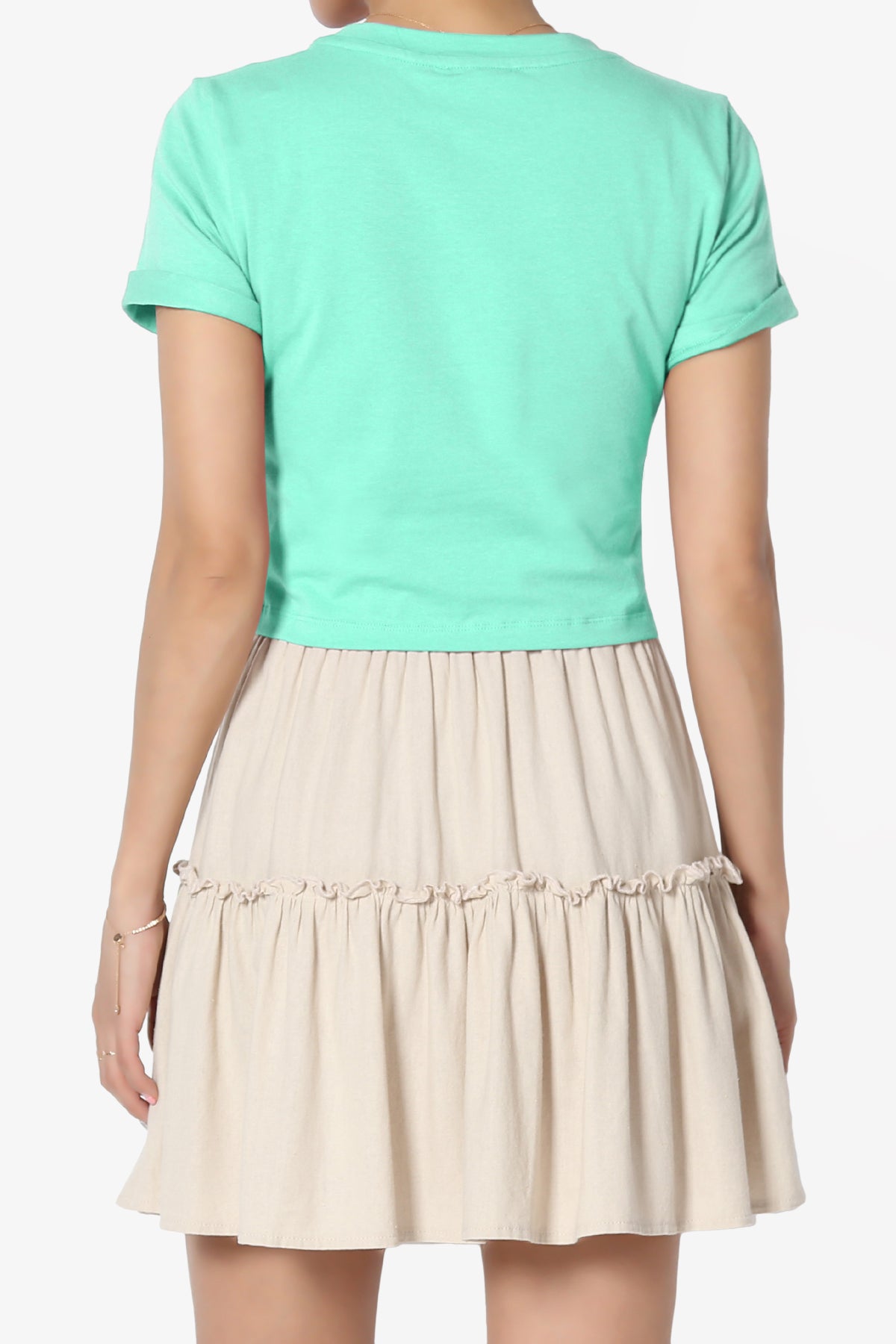 Moore Crew Neck Cotton Crop Tee