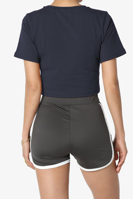 Moore Crew Neck Cotton Crop Tee