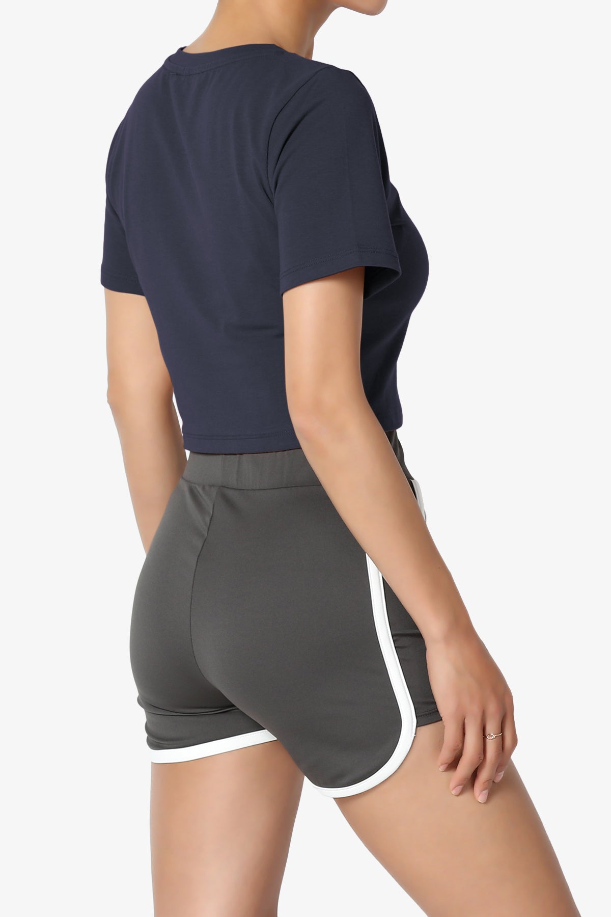 Moore Crew Neck Cotton Crop Tee