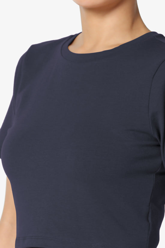 Moore Crew Neck Cotton Crop Tee