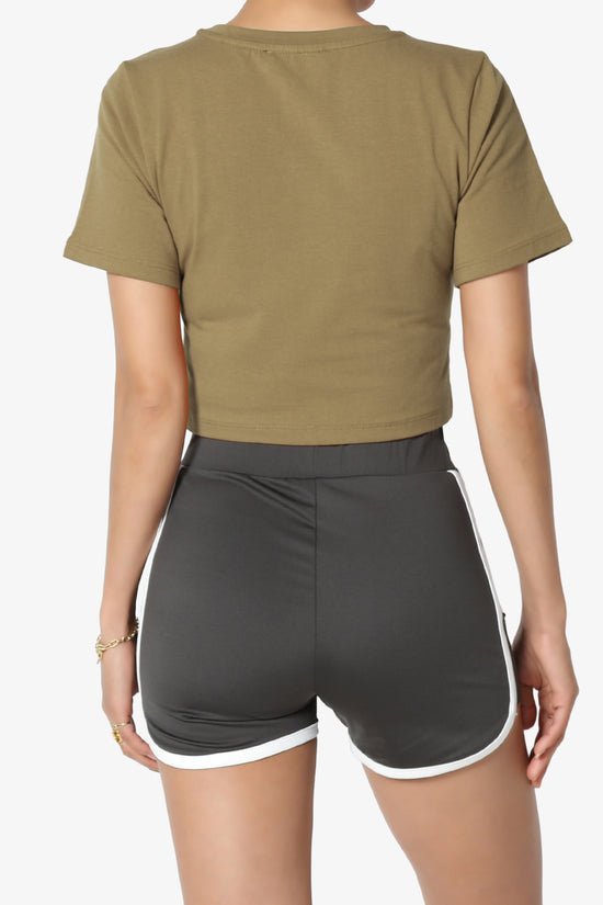 Moore Crew Neck Cotton Crop Tee