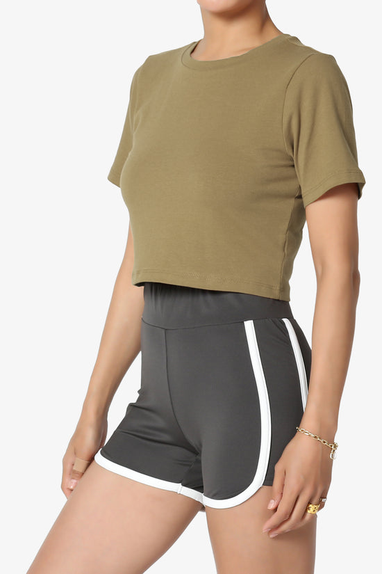 Moore Crew Neck Cotton Crop Tee