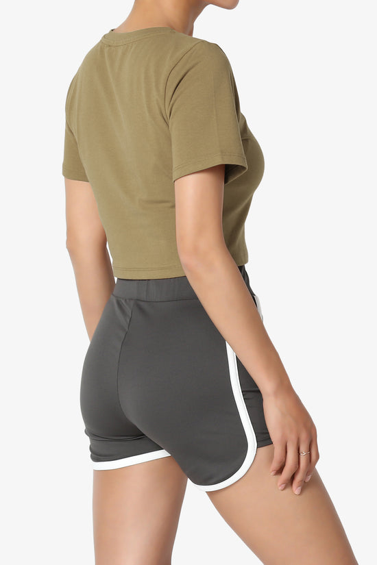 Moore Crew Neck Cotton Crop Tee