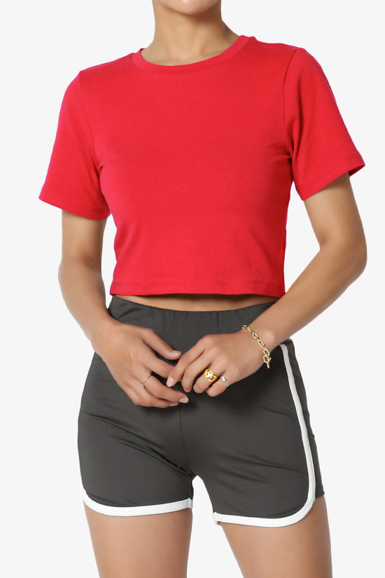 Moore Crew Neck Cotton Crop Tee