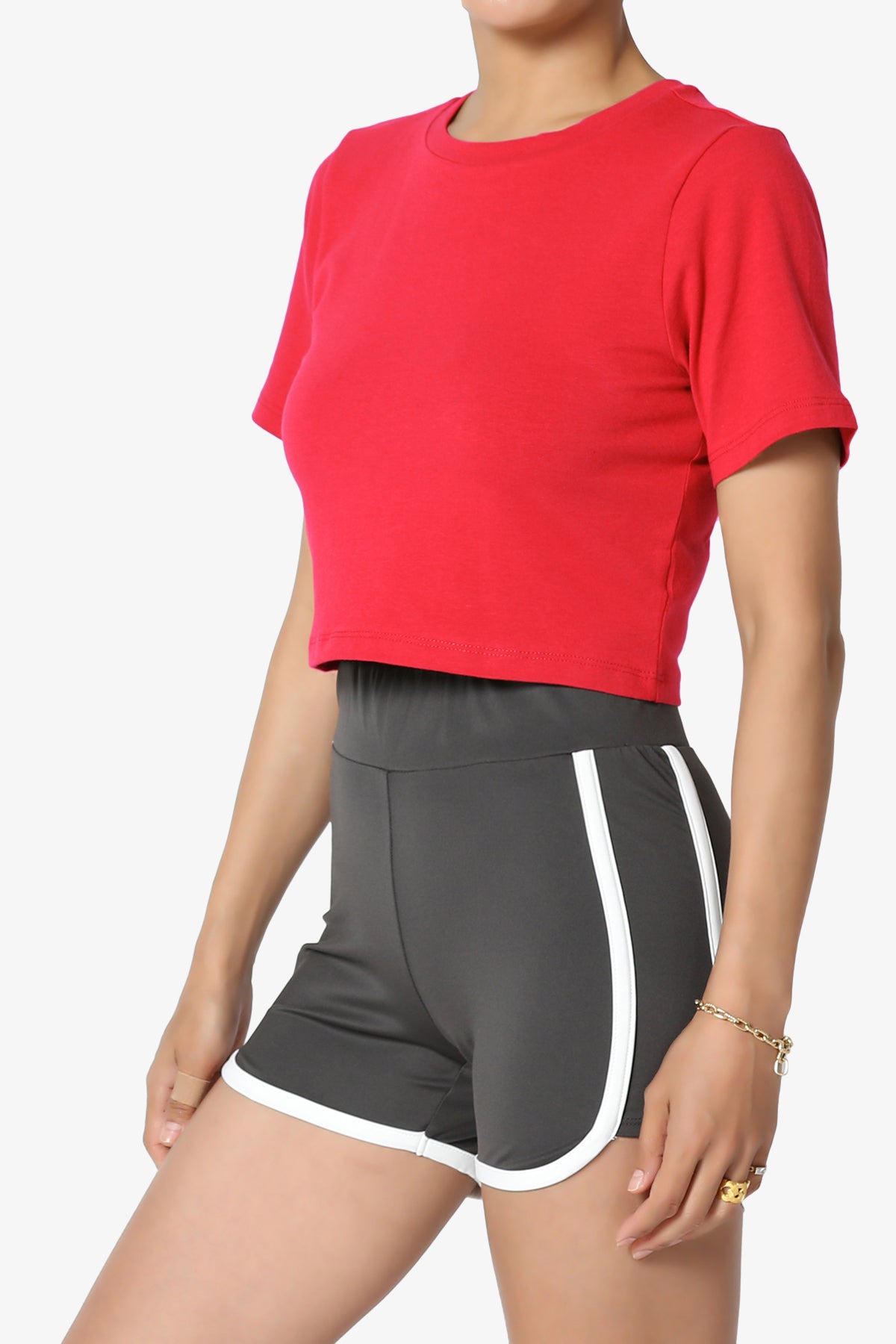 Moore Crew Neck Cotton Crop Tee