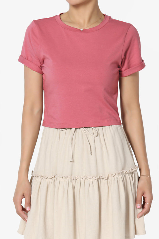 Moore Crew Neck Cotton Crop Tee