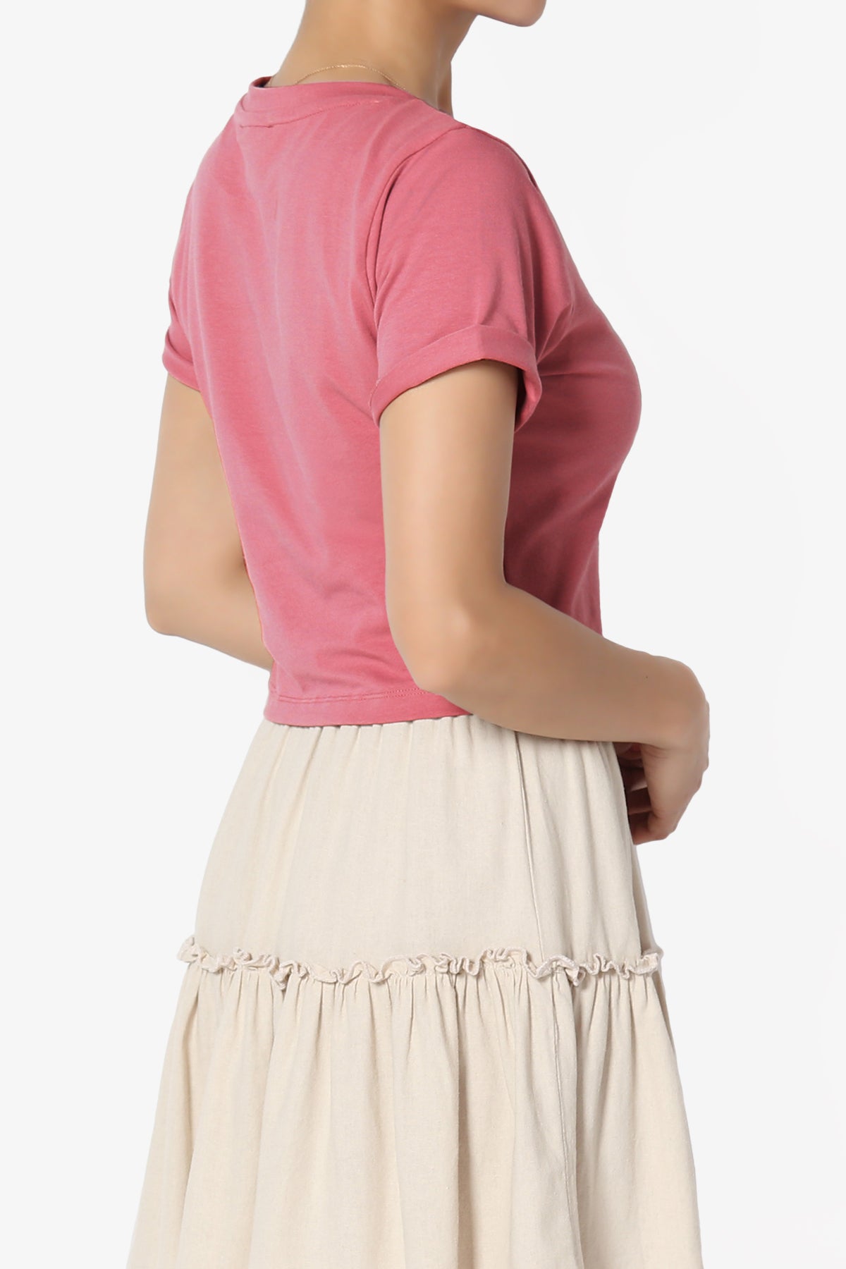 Moore Crew Neck Cotton Crop Tee