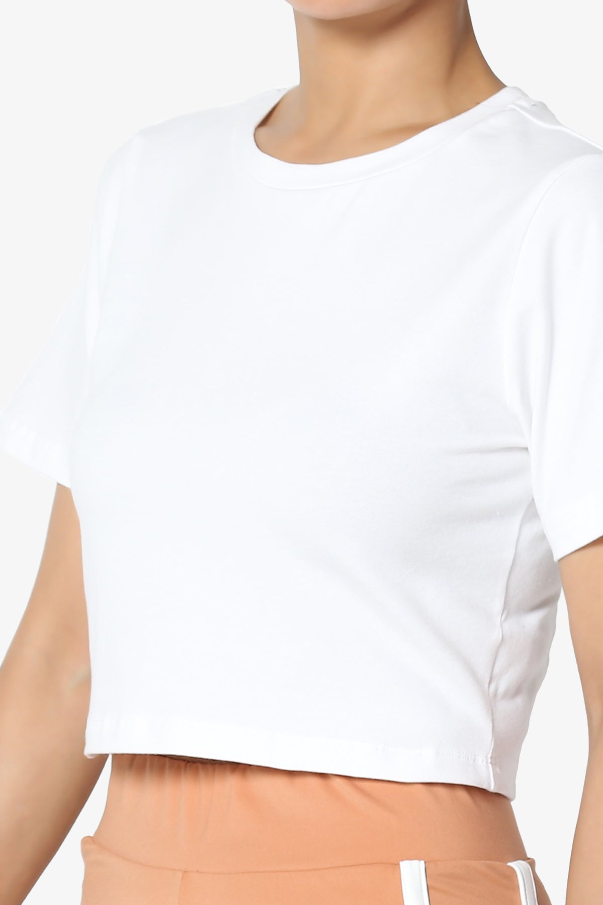 Moore Crew Neck Cotton Crop Tee