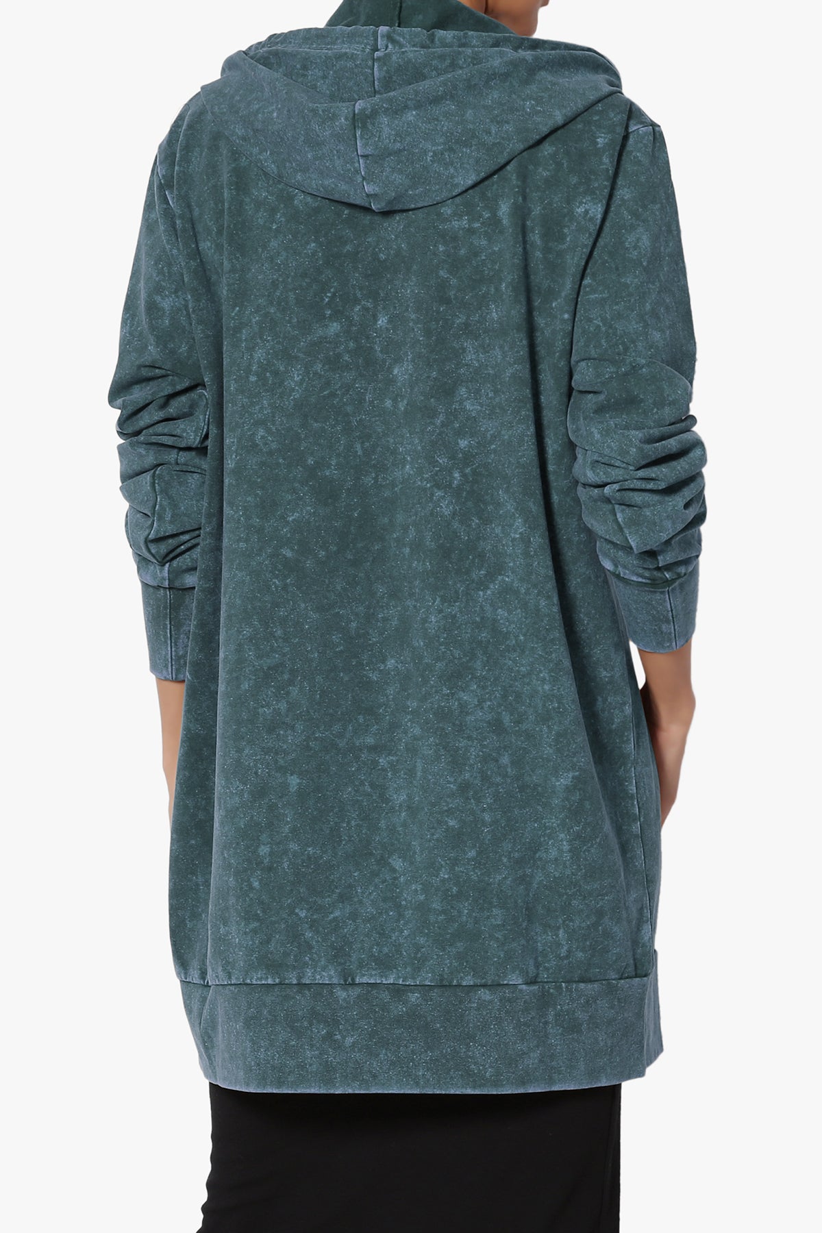 Trophy Acid Wash Hoodie Tunic AQUA_2