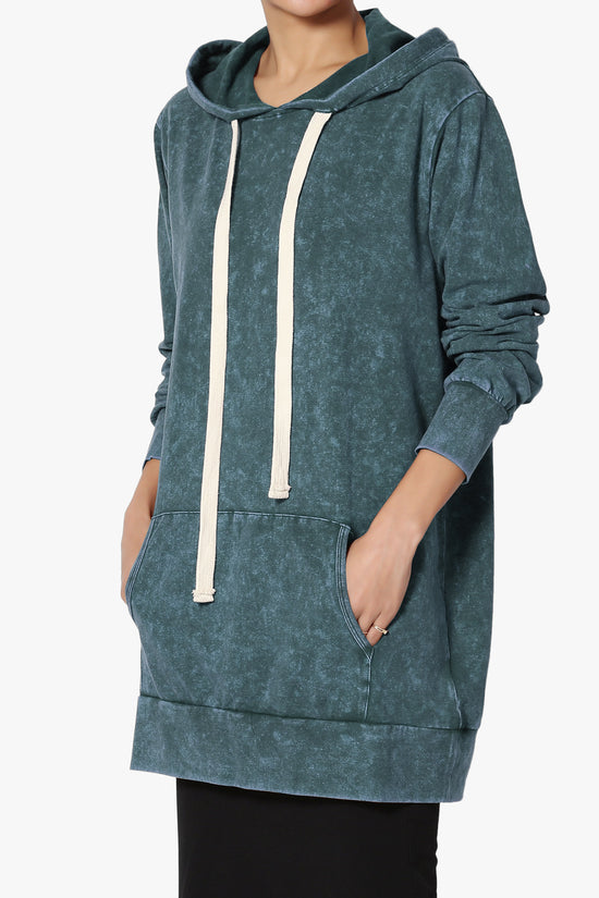 Trophy Acid Wash Hoodie Tunic AQUA_3