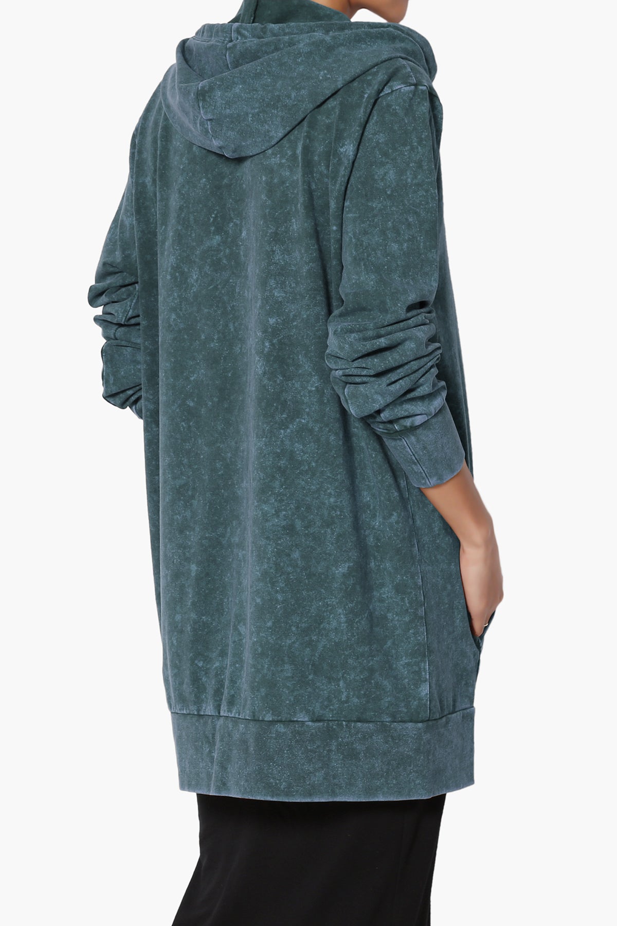 Trophy Acid Wash Hoodie Tunic AQUA_4
