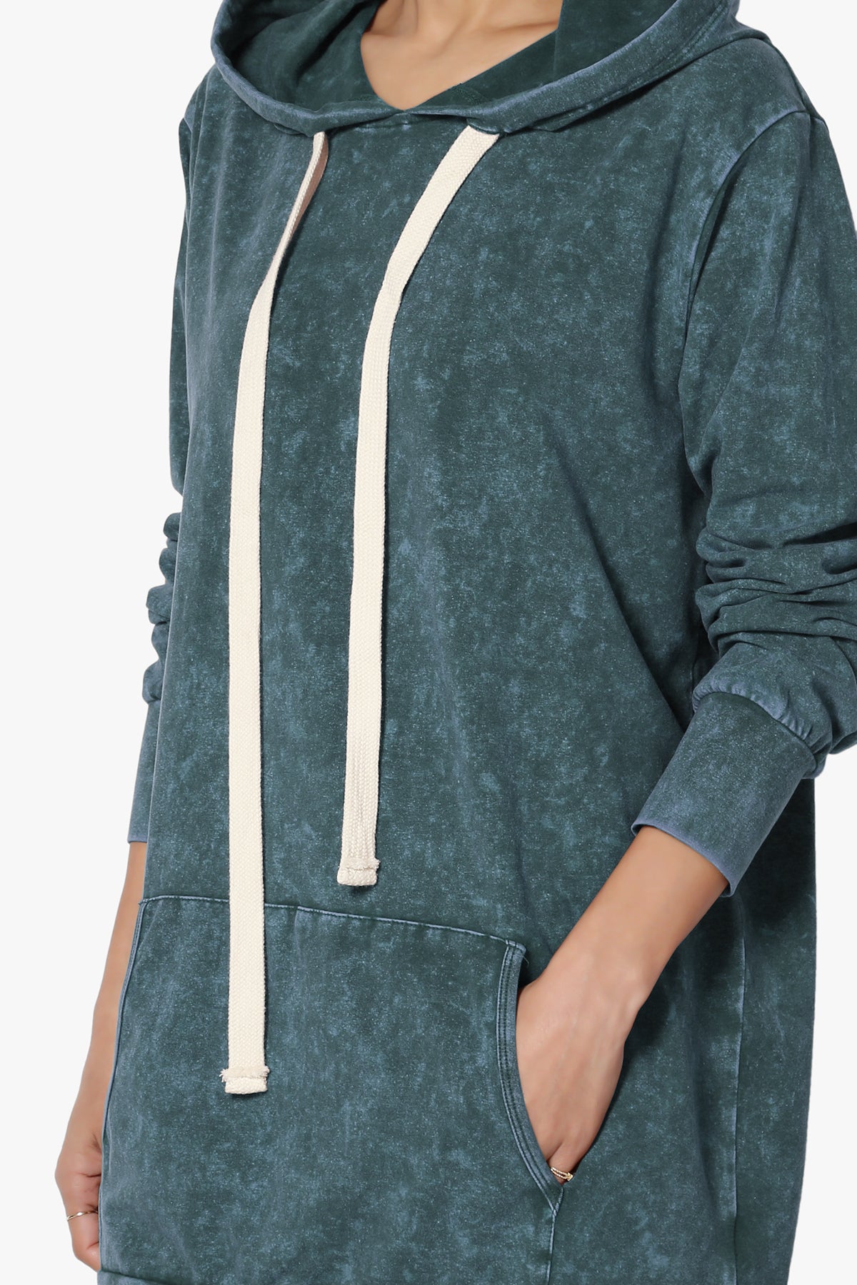 Trophy Acid Wash Hoodie Tunic AQUA_5