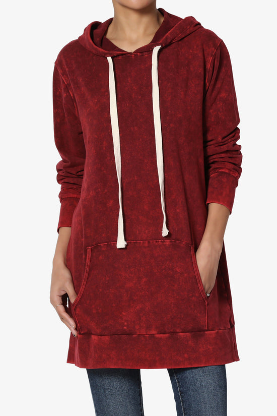 Trophy Acid Wash Hoodie Tunic