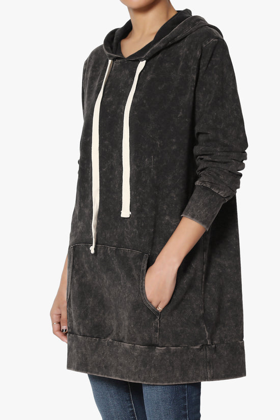 Trophy Acid Wash Hoodie Tunic CHARCOAL_3