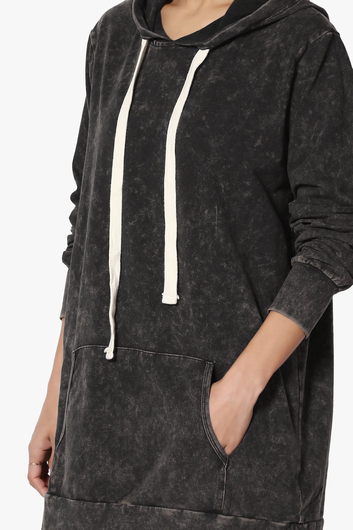 Trophy Acid Wash Hoodie Tunic CHARCOAL_5