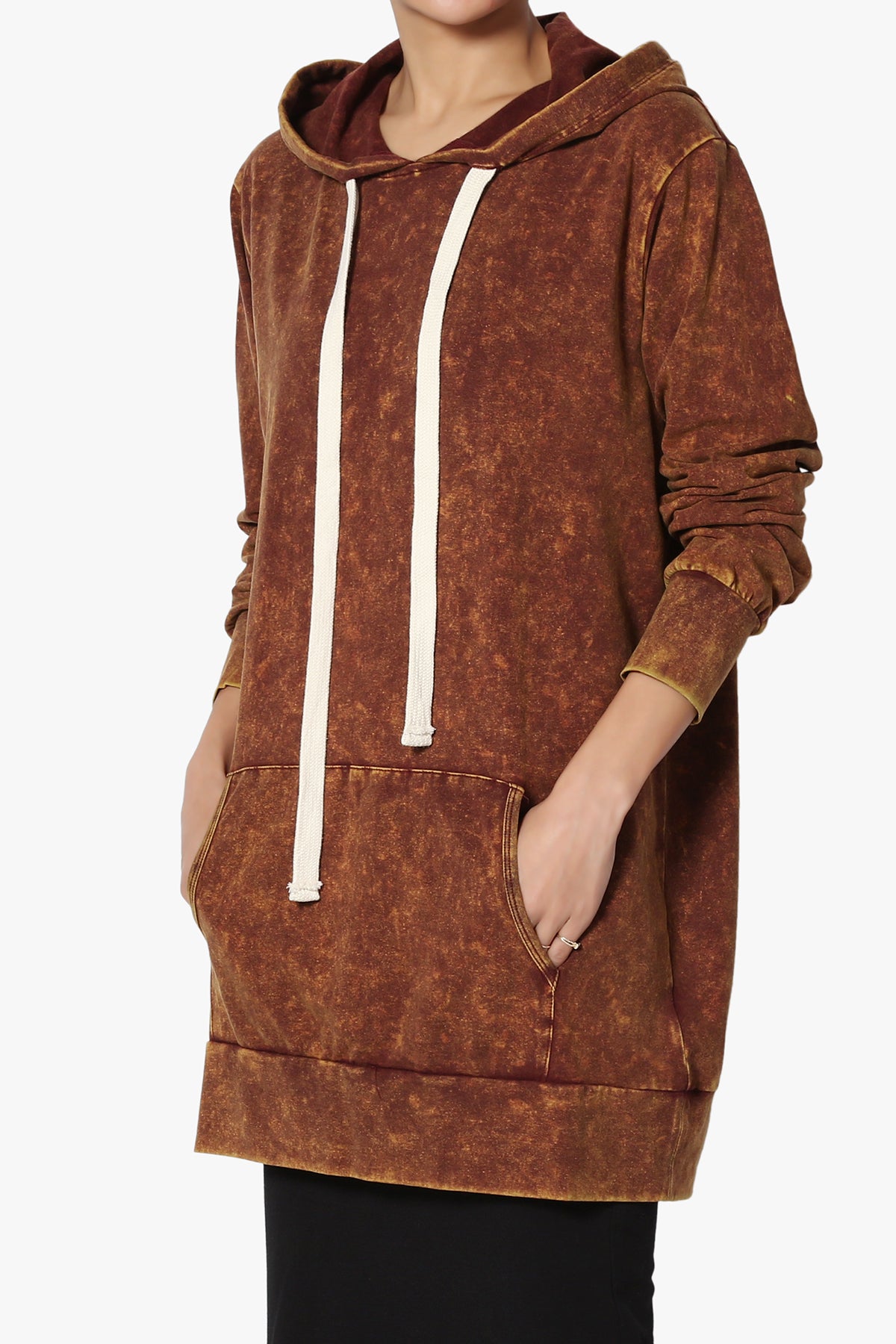 Trophy Acid Wash Hoodie Tunic