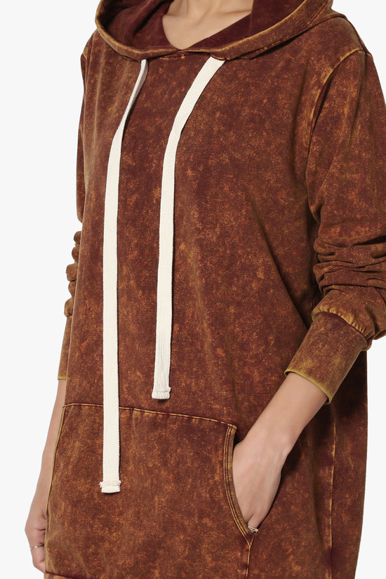Trophy Acid Wash Hoodie Tunic