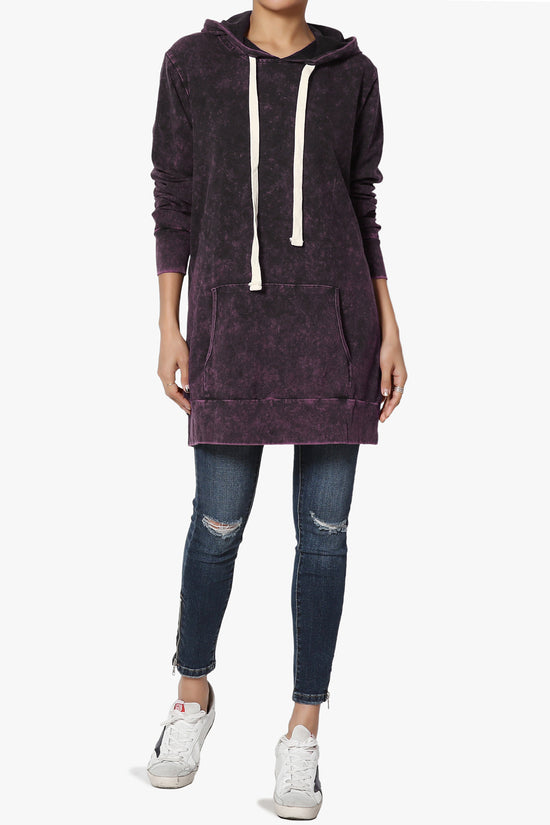 Trophy Acid Wash Hoodie Tunic DARK PLUM_6