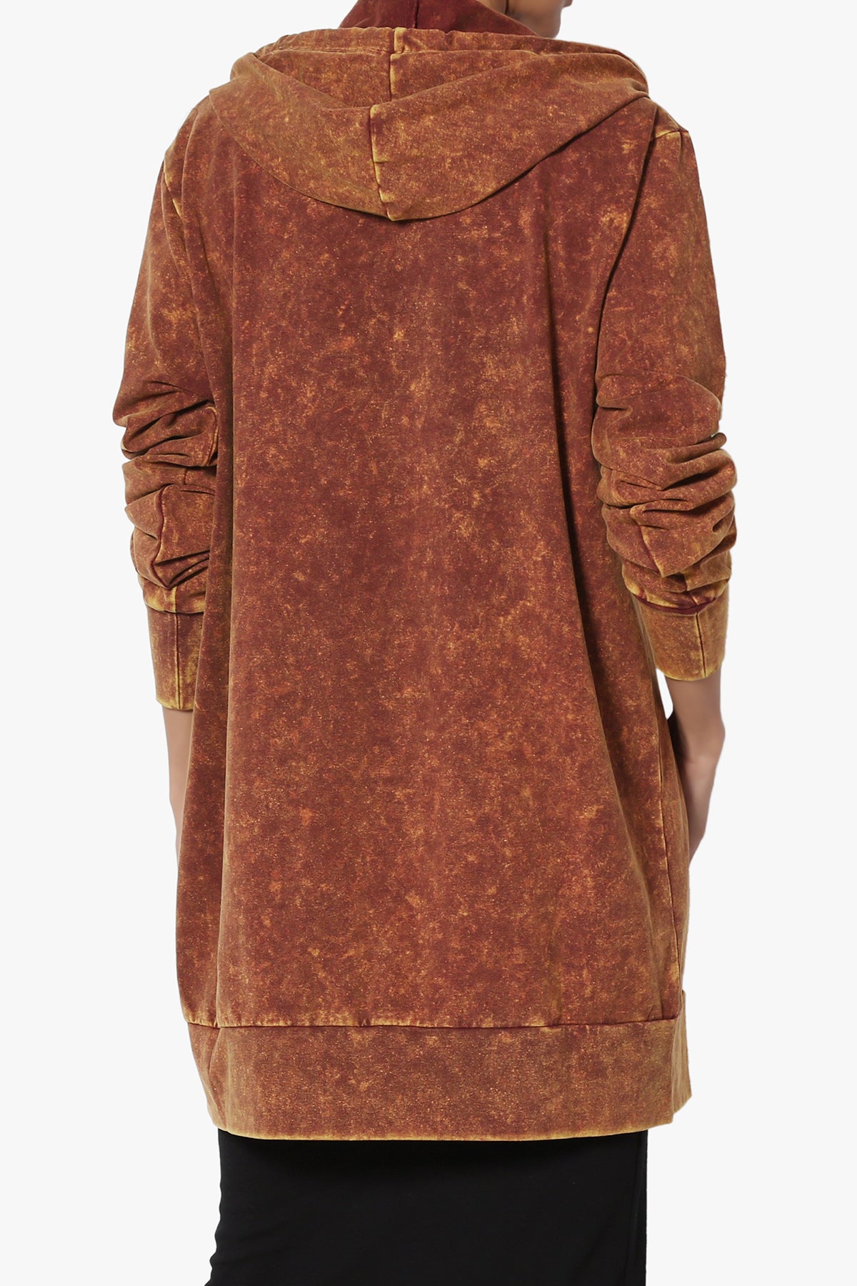 Trophy Acid Wash Hoodie Tunic GOLDEN MUSTARD_2