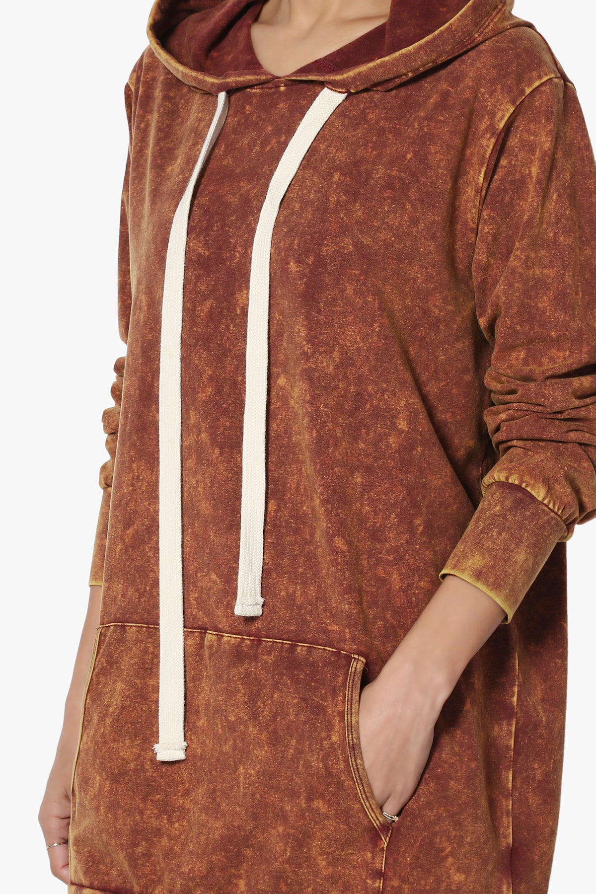 Trophy Acid Wash Hoodie Tunic GOLDEN MUSTARD_5