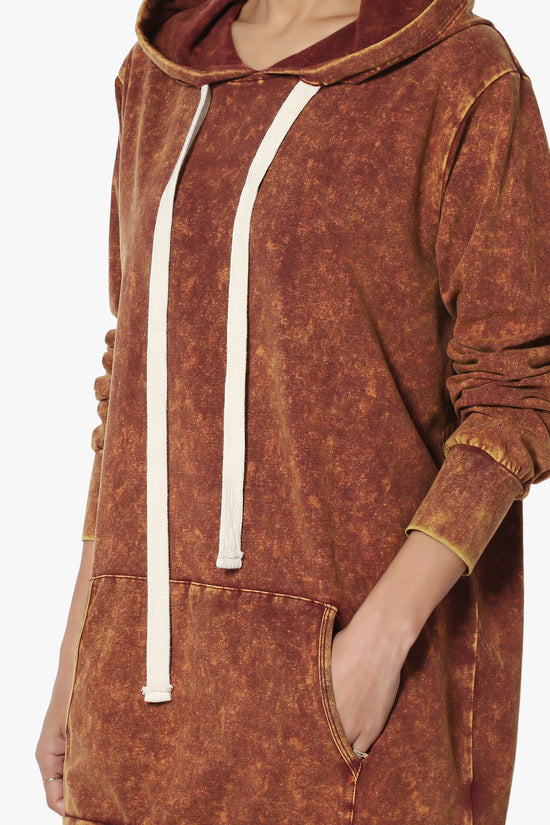 Trophy Acid Wash Hoodie Tunic GOLDEN MUSTARD_5