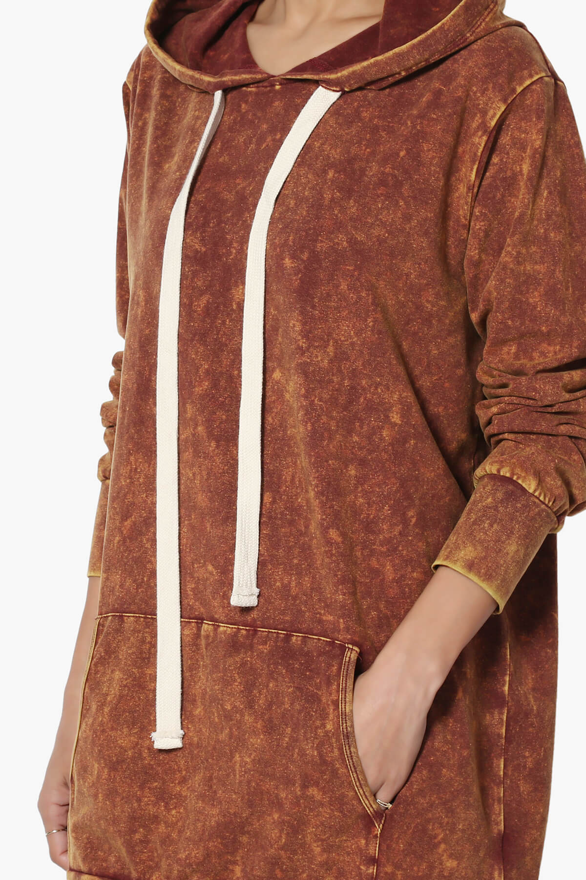 Trophy Acid Wash Hoodie Tunic GOLDEN MUSTARD_5