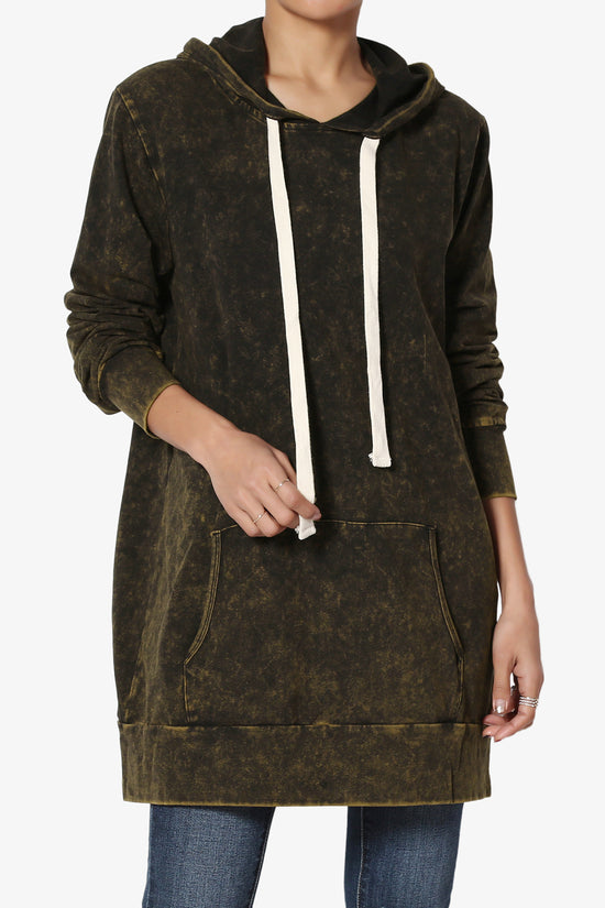 Trophy Acid Wash Hoodie Tunic